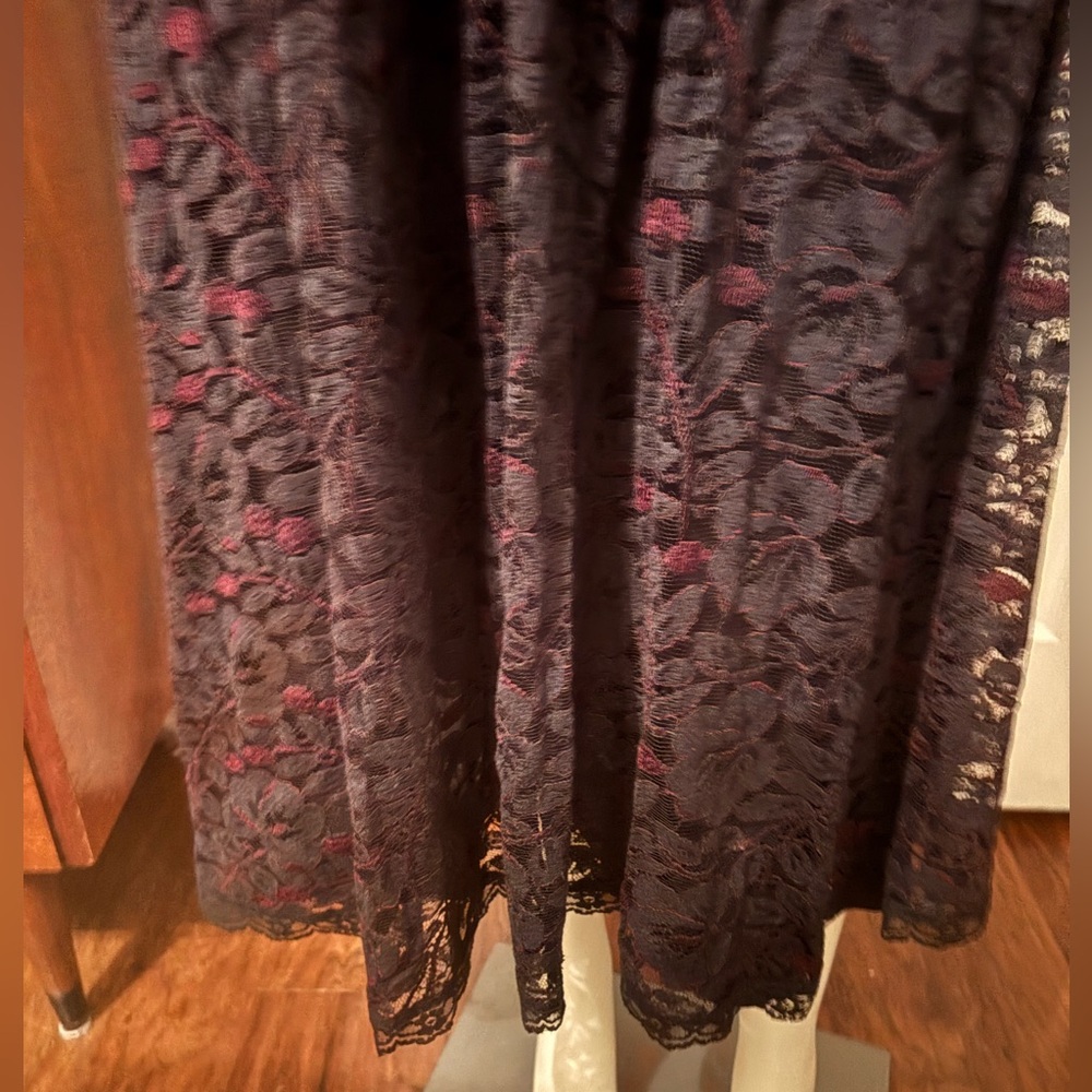 Vintage Saks 5th Ave Jessica McClintok lace dress 6 - Picture 8 of 10